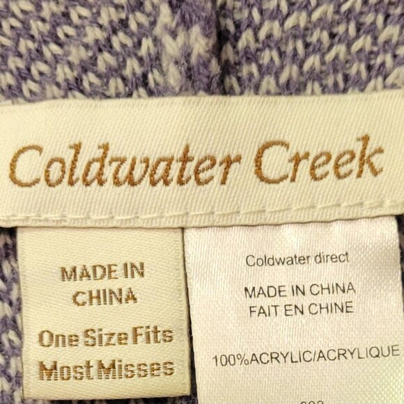 Coldwater Creek Colorblock Shawl Open Front Sweater Poncho Women's One Size - Picture 8 of 9